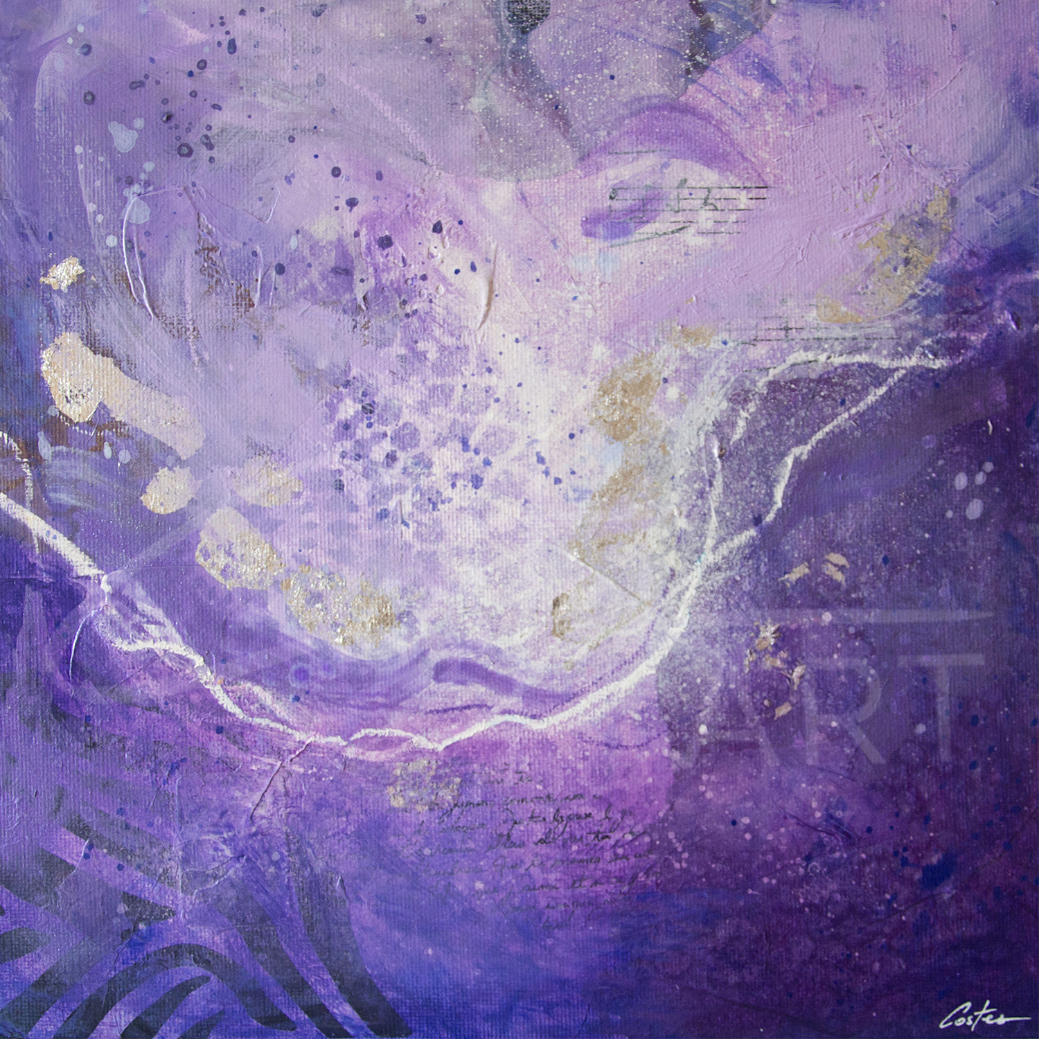 Abstrait Violet, 25x25cm (20€)