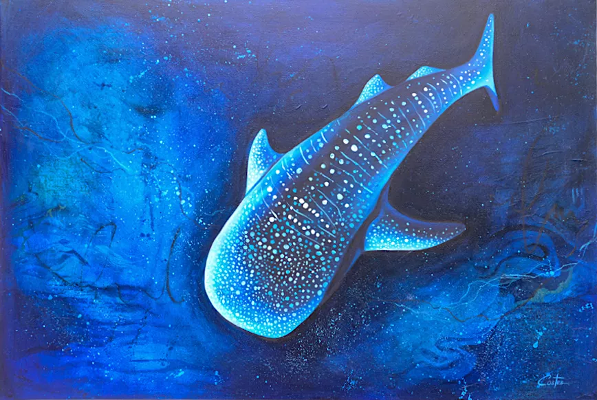 Infiniment Bleu, 73x50cm