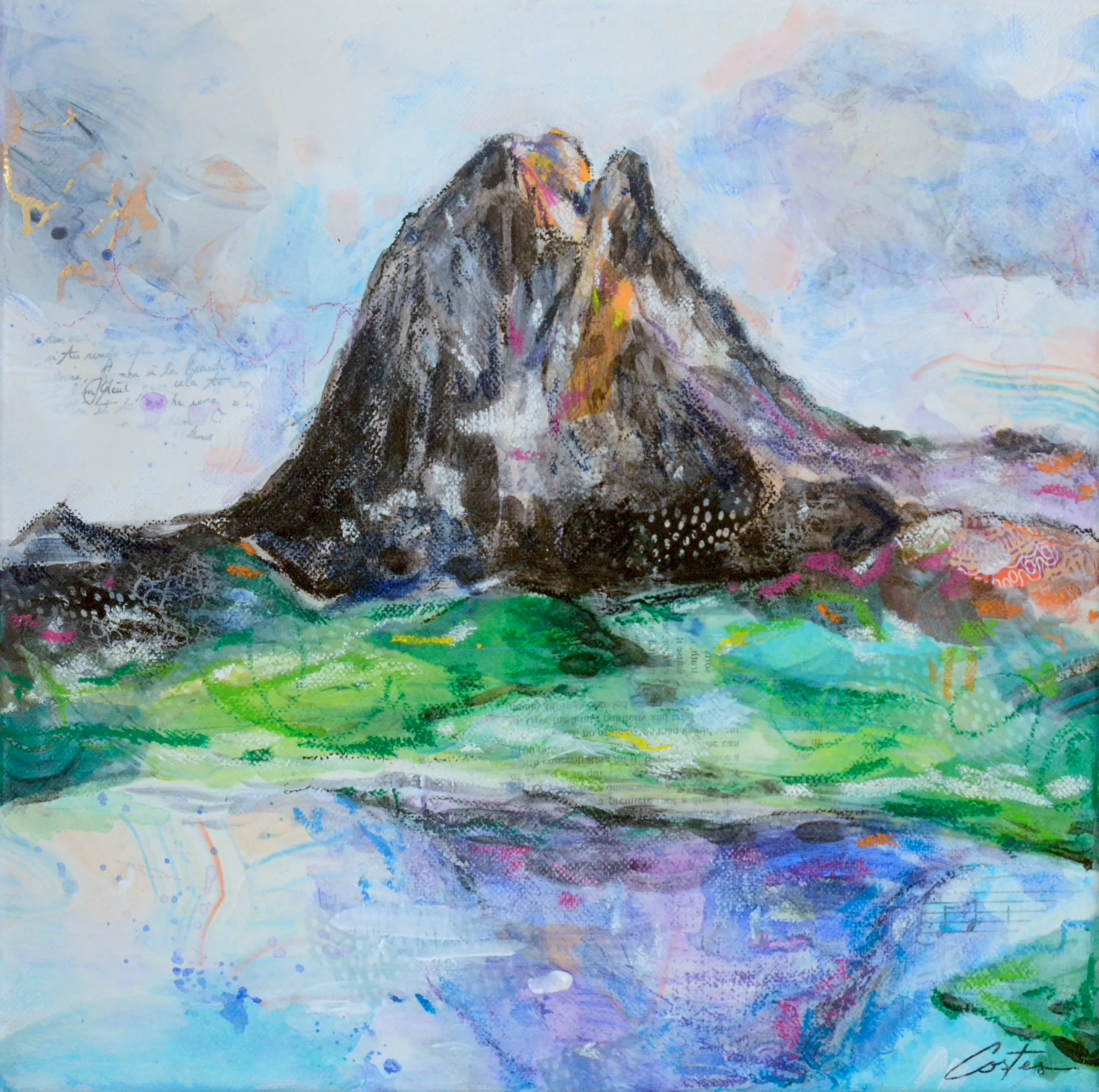 Pic du Midi d'Ossau, 30x30cm