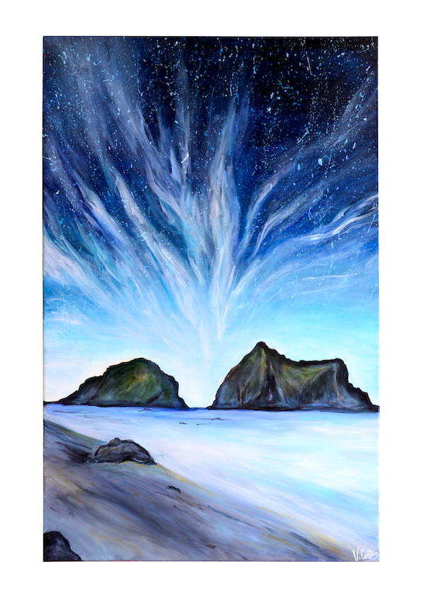 Aurores Boréales, 61x38cm