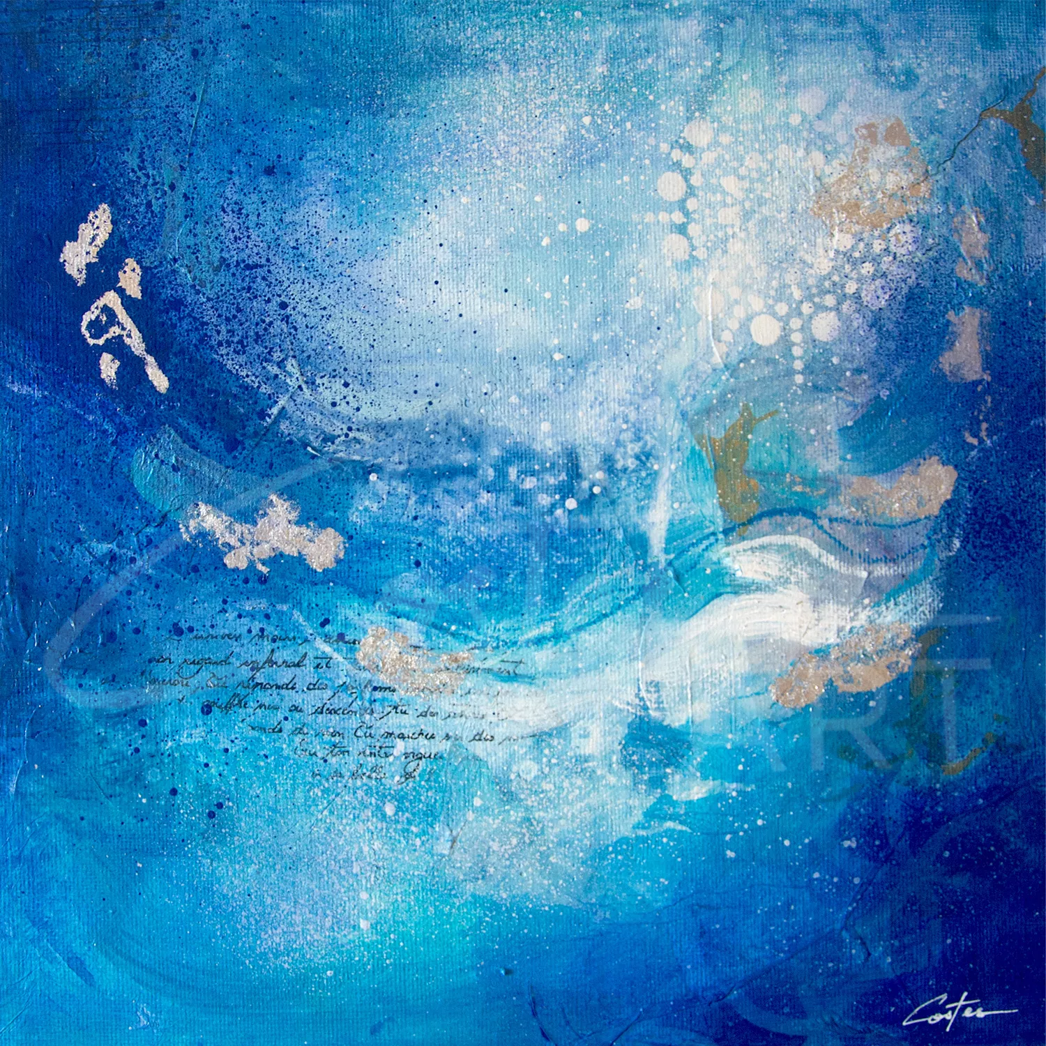 Abstrait Bleu, 25x25cm (20€)