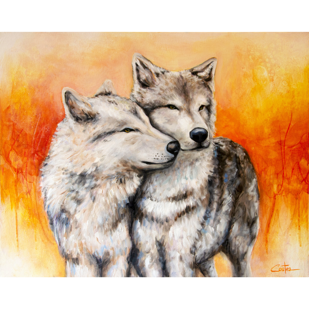 Loups de Lumière, 40x50cm