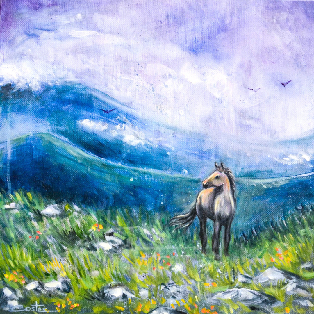 Poils au Vent, 30x30cm